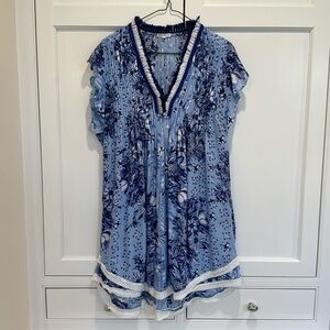 Poupette St. Barth Sasha fringe trimmed cover up dress size XS